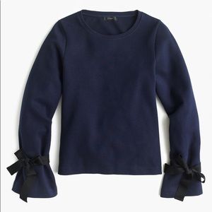 J. Crew Tie Bell Sleeve Sweatshirt
